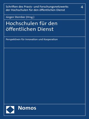 cover image of Hochschulen für den öffentlichen Dienst